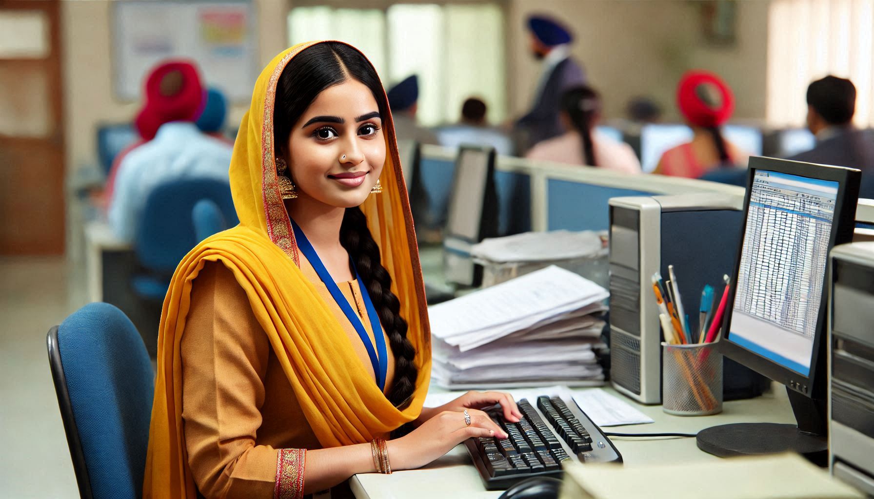 punjabi female computer clerk jobs