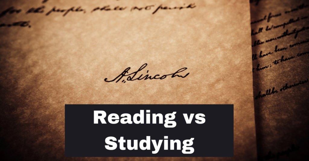 reading vs studying